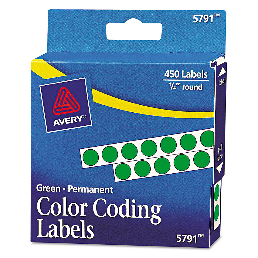 Avery 05791 Color Coding Labels
