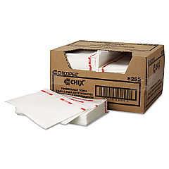 Chix Food Service Towels, Cotton, 13 x 21, White/Red, 150/Carton (8252)