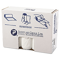 Inteplast Group High-Density Interleaved Commercial Can Liners, 45 gal, 17 microns, 40" x 48", Clear, 250/Carton (S404817N)