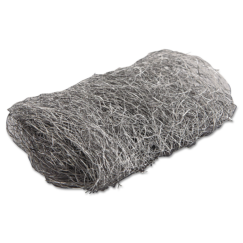 GMT Industrial-Quality Steel Wool Hand Pads, #4 Extra Coarse, Steel Gray, 16 Pads/Sleeve, 12 Sleeves/Carton (117007)