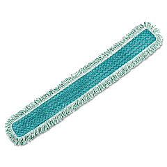 Rubbermaid Commercial HYGEN HYGEN Dust Mop Heads With Fringe, Green, 48", Microfiber (Q449)