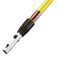 Rubbermaid Commercial HYGEN HYGEN Quick-Connect Extension Handle, 48" to 72", Yellow/Black (Q755)