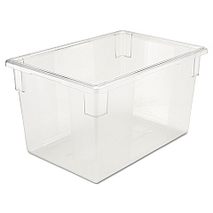 Rubbermaid Commercial Food/Tote Boxes, 21.5 gal, 26 x 18 x 15, Clear (3301CLE)
