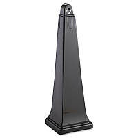 Rubbermaid Commercial GroundsKeeper Cigarette Waste Collector, Pyramid, 1 gal, Plastic/Steel, Black (257088BLA)