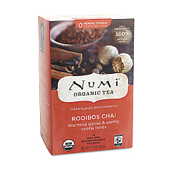 Numi Organic Teas and Teasans, 1.71 oz, Rooibos Chai, 18/Box (10200)