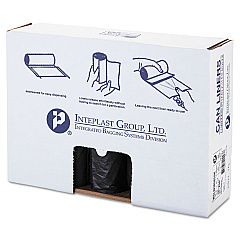 Inteplast Group Low-Density Commercial Can Liners, 60 gal, 1.4 mil, 38" x 58", Black, 100/Carton (SLW3858SHK)