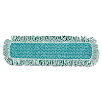 Rubbermaid Commercial HYGEN HYGEN Microfiber Fringed Dust Mop Pad, 24w x 9d, Green (Q42600GR00)
