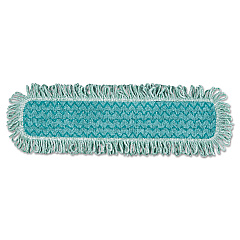 Rubbermaid Commercial HYGEN HYGEN Microfiber Fringed Dust Mop Pad, 24w x 9d, Green (Q42600GR00)