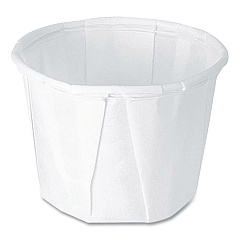 Dart Paper Portion Cups, 0.5 oz, White, 250/Bag, 20 Bags/Carton (050)