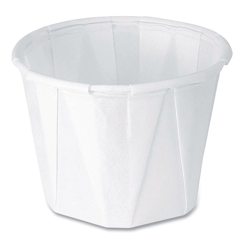 Dart Paper Portion Cups, 1 oz, White, 250/Bag, 20 Bags/Carton (100)