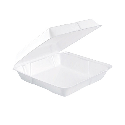 Dart Foam Hinged Lid Containers, 9.25 x 9.5 x 3, 200/Carton (95HT1R)