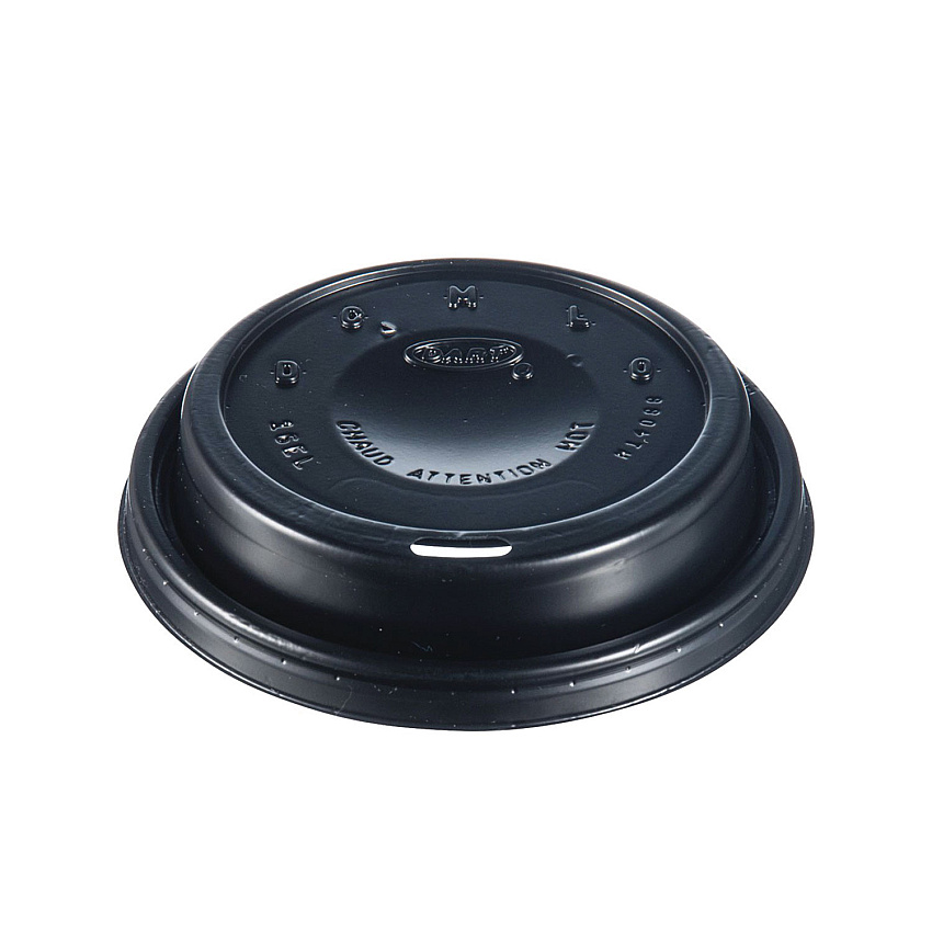 Dart Cappuccino Dome Sipper Lids, Fits 12 oz to 24 oz Cups, Black, 100/Pack, 10 Packs/Carton (16ELBLK)