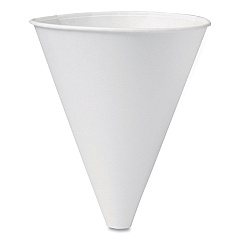Dart Bare Eco-Forward Treated Paper Funnel Cups, 10 oz, White, 250/Bag, 4 Bags/Carton (10BFC)