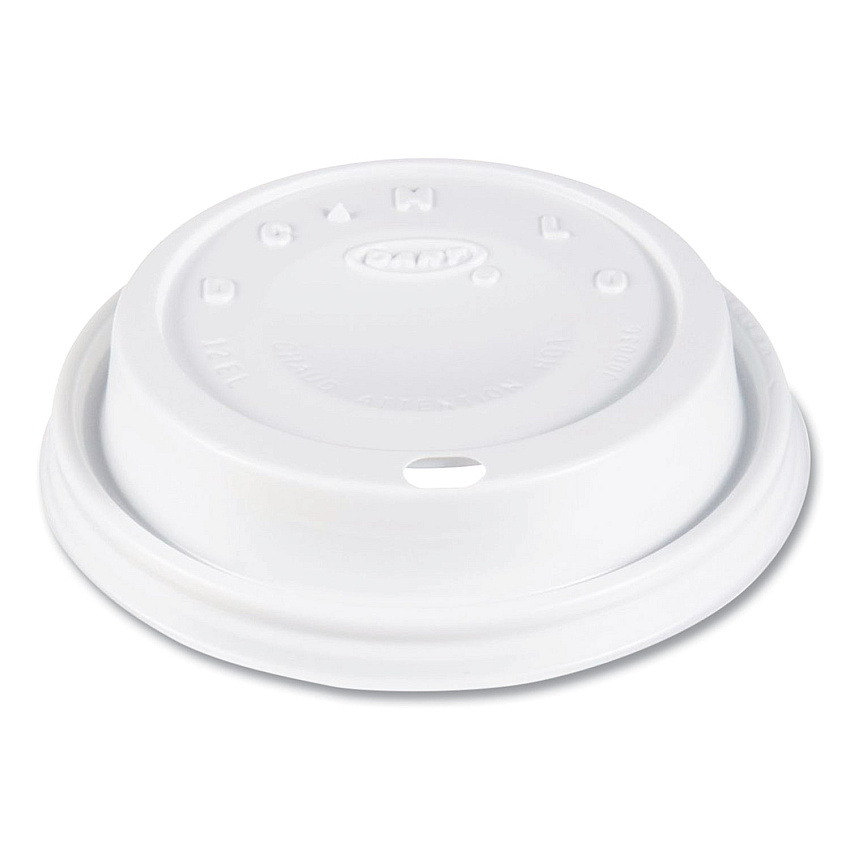 Dart Cappuccino Dome Sipper Lids, Fits 12 oz, White, 1,000/Carton (12EL)