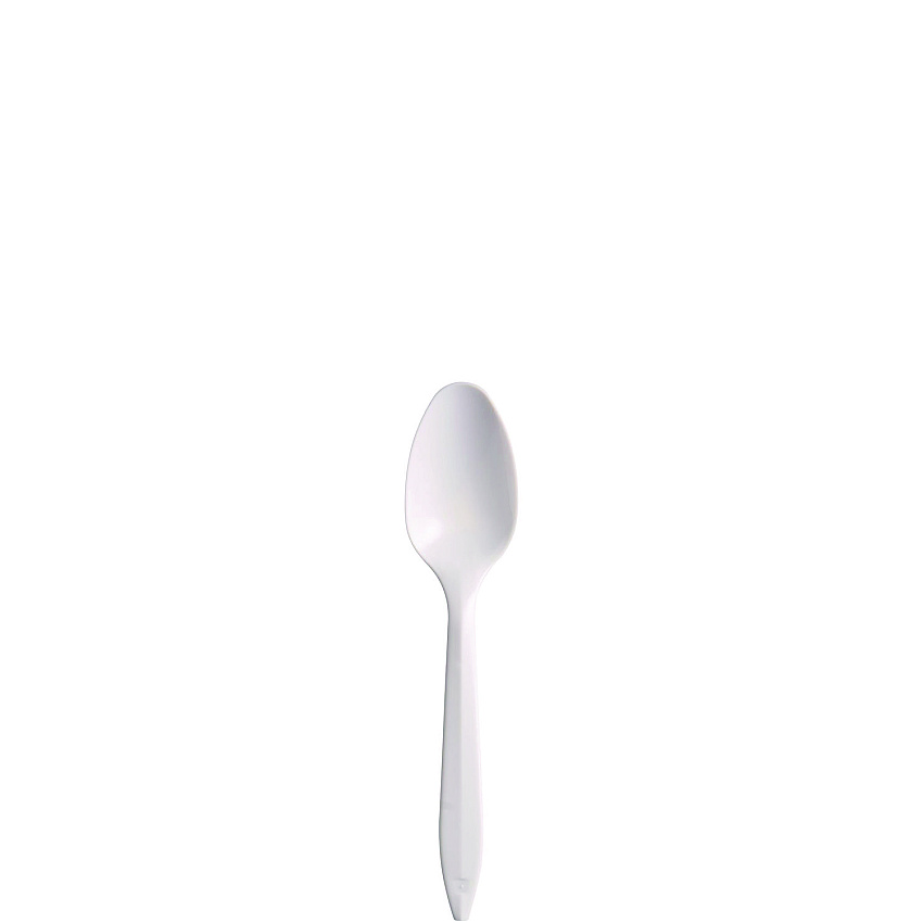 Dart Style Setter Mediumweight Plastic Teaspoons, White, 1000/Carton (S6BW)