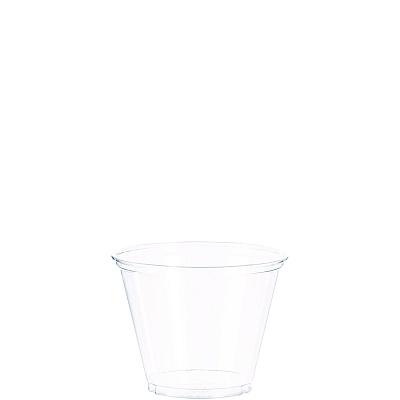 Dart Ultra Clear PET Cups, 9 oz, Squat, 50/Bag, 20 Bags/Carton (TP9R)