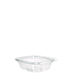 Dart ClearPac SafeSeal Tamper-Resistant, Tamper-Evident Containers, Flat Lid, 8 oz, 4.9 x 1.4 x 5.5, Clear, 100/Bag, 2 Bags/Carton (CH8DEF)