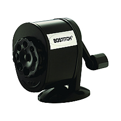 Bostitch Antimicrobial Manual Pencil Sharpener, Manually-Powered, 5.44 x 2.69 x 4.33, Black (MPS1BLK)
