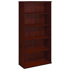 Bush Series C Collection Bookcase, Five-Shelf, 35.63w x 15.38d x 72.78h, Hansen Cherry (WC24414)