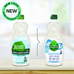 Seventh Generation Natural Dishwashing Liquid, Free and Clear, 19 oz Bottle (44986EA)