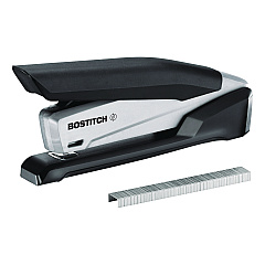 Bostitch InPower Spring-Powered Premium Desktop Stapler, 20-Sheet Capacity, Black/Gray (1100)