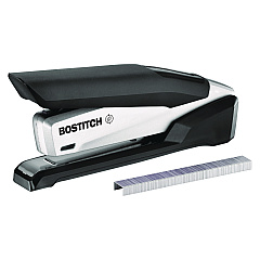 Bostitch InPower Spring-Powered Premium Desktop Stapler, 28-Sheet Capacity, Black/Silver (1110)