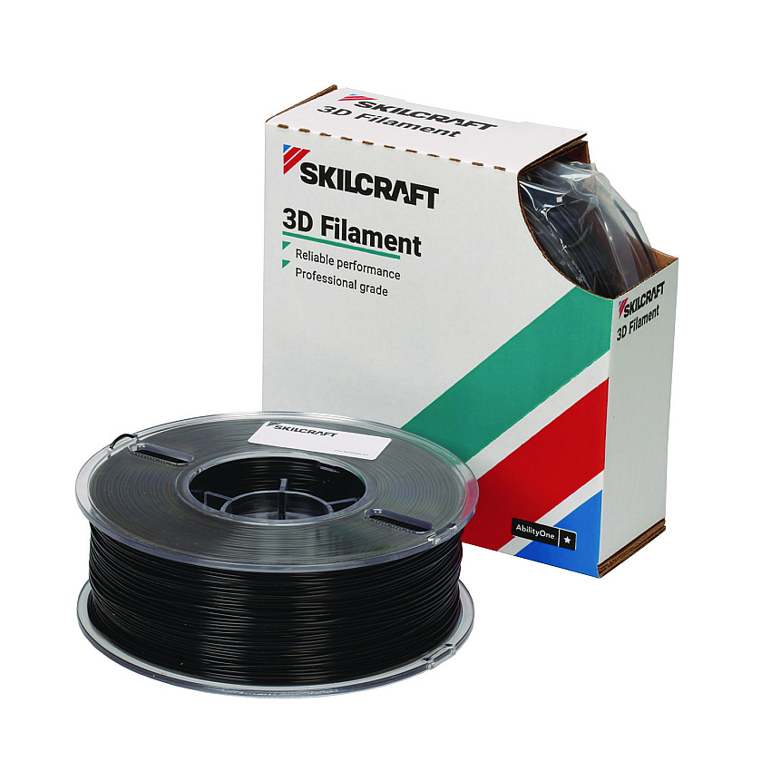 Compatible AbilityOne 7045017057354, SKILCRAFT 3D Printer Acrylonitrile Butadiene Styrene Filament, 1 kg Spool, 2.85 mm, Black
