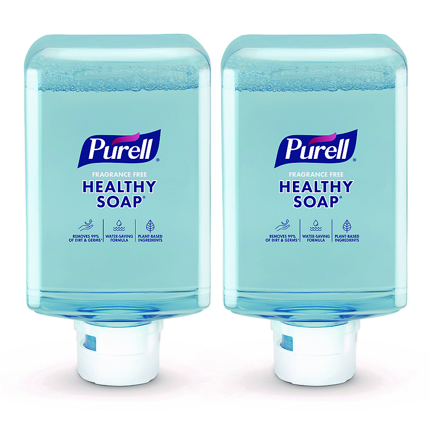 PURELL HEALTHY SOAP with CLEAN RELEASE Technology Fragrance Free Foam, For ES10 Dispensers, 1,200 mL Refill, 2/Carton (838502CT)