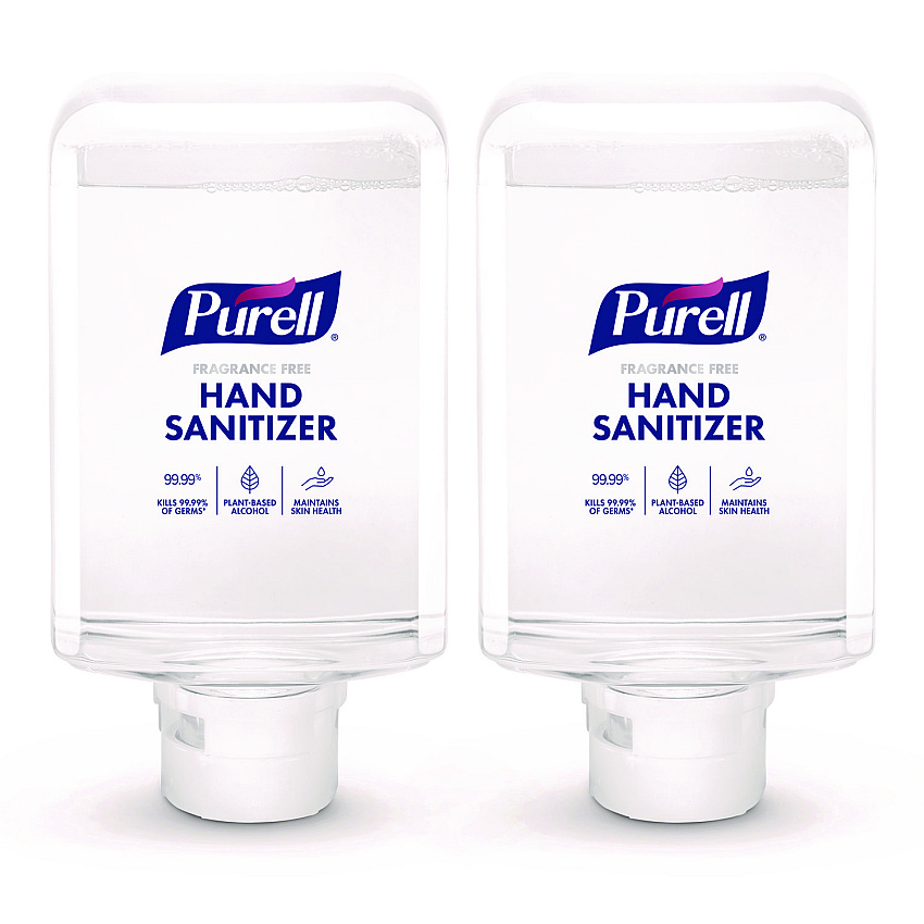 PURELL Advanced Hand Sanitizer Fragrance Free Foam, For ES10 Automatic Dispensers, 1,200 mL Refill, Fragrance Free, 2/Carton (835102CT)