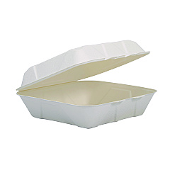Dart Compostable Fiber Hinged Trays, ProPlanet Seal, 8.98 x 9.35 x 2.17, Ivory, Molded Fiber, 200/Carton (HC9FBR1)