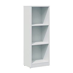 Workspace by Alera Three-Shelf Narrow-Footprint Bookcase, 15.75" x 11.42" x 44.33", White (ALEWS161248WT)
