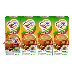 Coffee mate Liquid Coffee Creamer, Sugar-Free Hazelnut, 0.38 oz Mini Cups, 50/Box, 4 Boxes/Carton (98468CT)