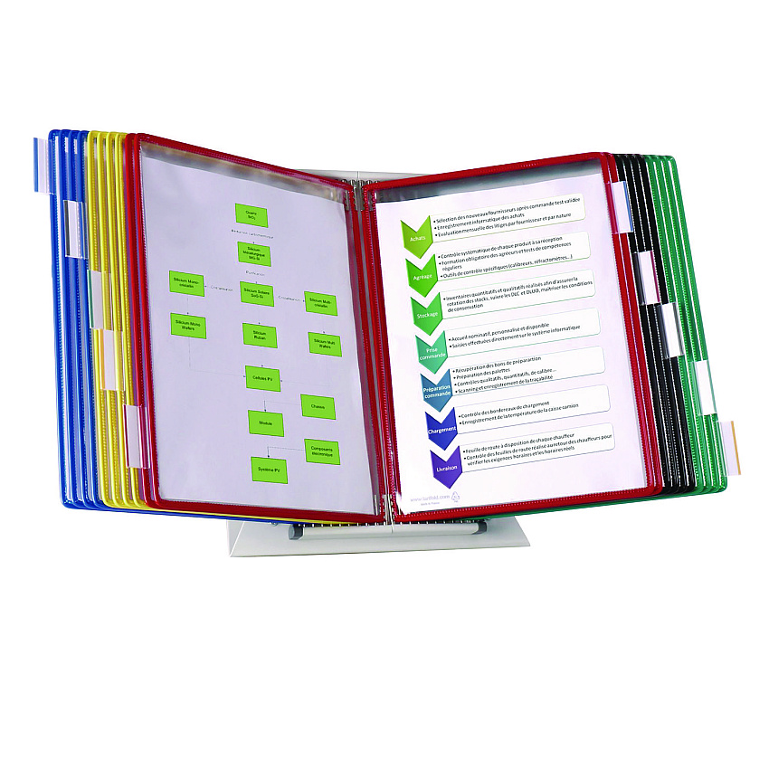 Tarifold, Inc. Desktop Reference Starter Set with Display Pockets, 20 Pockets (D292)