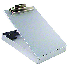 Saunders Redi-Rite Aluminum Storage Clipboard, 1" Clip Capacity, Holds 8.5 x 11 Sheets, Silver (11017)