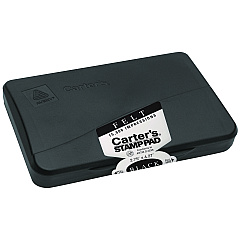 Carter's Pre-Inked Felt Stamp Pad, 4.25 x 2.75, Black (21081)