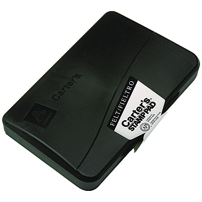 Carter's Pre-Inked Felt Stamp Pad, 6.25 x 3.25, Black (21082)