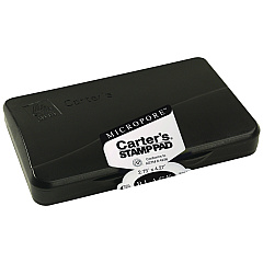 Carter's Pre-Inked Micropore Stamp Pad, 4.25 x 2.75, Black (21281)