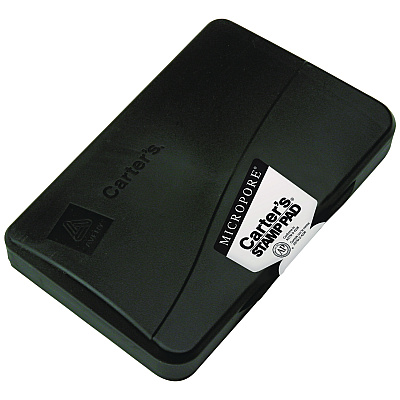 Carter's Pre-Inked Micropore Stamp Pad, 6.25 x 3.25, Black (21282)