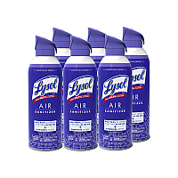 LYSOL Brand Air Sanitizer Spray, Light Breeze Scent, 10 oz Aerosol Can, 6/Carton (99394CT)