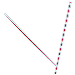 Dixie Unwrapped Hollow Stir-Straws, 5.5", Plastic, White/Red, 1,000/Box (HS5CCXX)