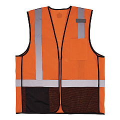 ergodyne GloWear 8210Z Hi-Vis Class 2 Mesh Vest, Large to X-Large, Orange (23025)