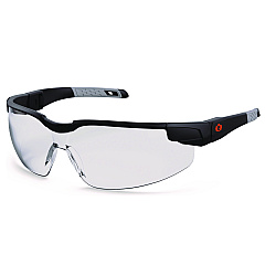ergodyne Skullerz DELLENGER Anti-Fog Safety Glasses, Adjustable Temples, Black Nylon Impact Frame, Clear Polycarbonate Lens (50061)