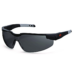 ergodyne Skullerz DELLENGER Anti-Fog Safety Glasses with Adjustable Temples, Black Nylon Impact Frame, Smoke Polycarbonate Lens (50063)