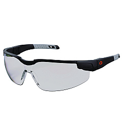 ergodyne Skullerz DELLENGER Anti-Scratch/Enhanced Anti-Fog Safety Glasses with Adjustable Temples, Black Frame, Polycarbonate Lens (50068)