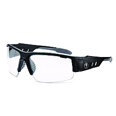 ergodyne Skullerz DAGR Anti-Scratch and Enhanced Anti-Fog Safety Glasses, Black Nylon Impact Frame, Clear Polycarbonate Lens (52005)