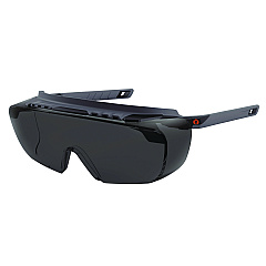 ergodyne Skullerz OSMIN Anti-Scratch/Anti-Fog Safety Glasses, Matte Black Polycarbonate Frame, Smoke Polycarbonate Lens (55106)