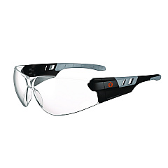 ergodyne Skullerz SAGA Anti-Scratch/Enhanced Anti-Fog Safety Glasses, Matte Black Frameless, Clear Polycarbonate Lens (59105)