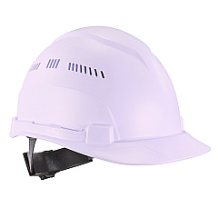 ergodyne Skullerz 8966 Class C Lightweight Cap-Style Hard Hat, Adjustable Venting, 6-Point Rachet Suspension, White (60223)