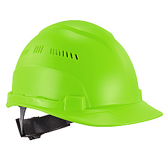 ergodyne Skullerz 8966 Class C Lightweight Cap-Style Hard Hat, Adjustable Venting, 6-Point Rachet Suspension, Lime (60224)