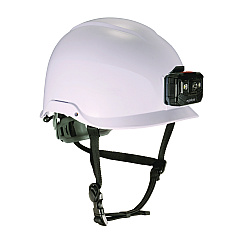 ergodyne Skullerz 8976LED Class E Safety Helmet with LED Light, 6-Point Rachet Suspension, White (60261)